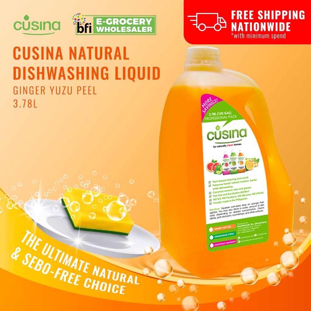 Cusina Natural Dishwashing Liquid Ginger Yuzu Peel Gallon5Aq Lazada PH