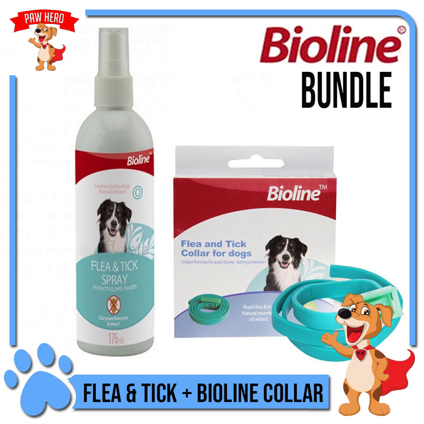 (BUNDLE) PAW HERO Bioline Flea & Tick Spray Anti Tick and Flea Lice