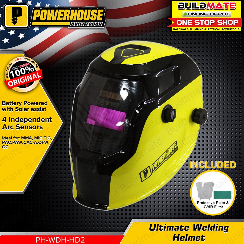 POWERHOUSE USA Ultimate Series Auto Darkening Welding Helmet •BUILDMATE