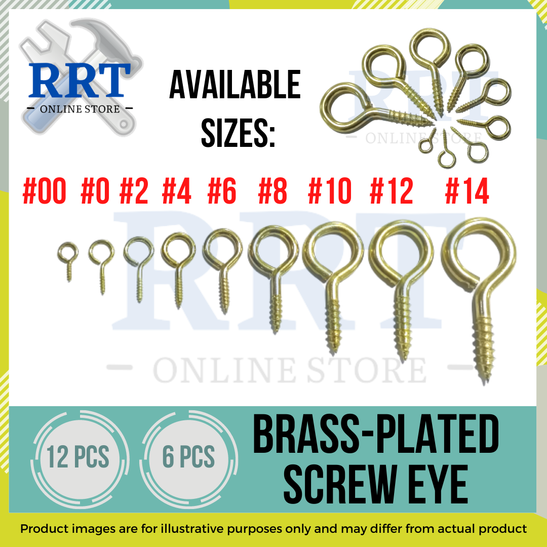 Self Tapping Screws Eye-Shape Ring Hooks Suitable for Outdoor Applications 10 Pcs Screw Eye Hooks Black,10#