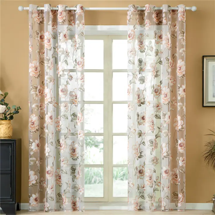 Top Finel Tulle For Windows Sheer, Sheer Patterned Curtains Uk