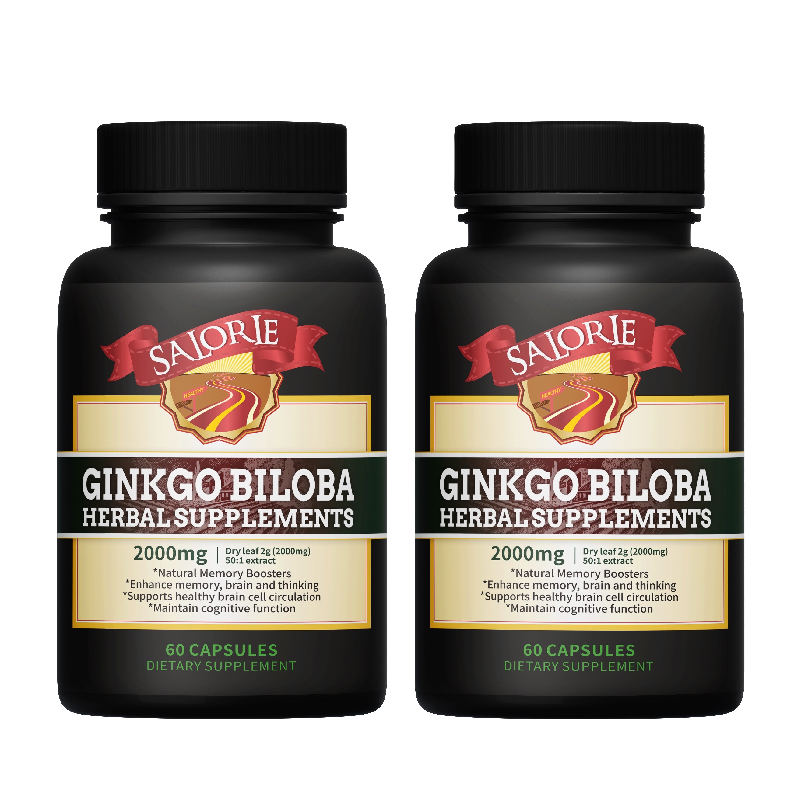 Ginkgo biloba 2000 mg Enhance brain and memory Increase capillary