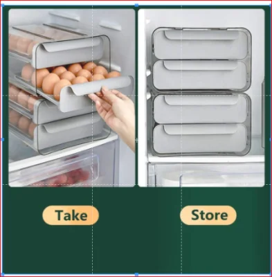 TWENTY THREE 32 Grid Egg Tray Double Layer Drawer Type Egg Storage Organizer Rack