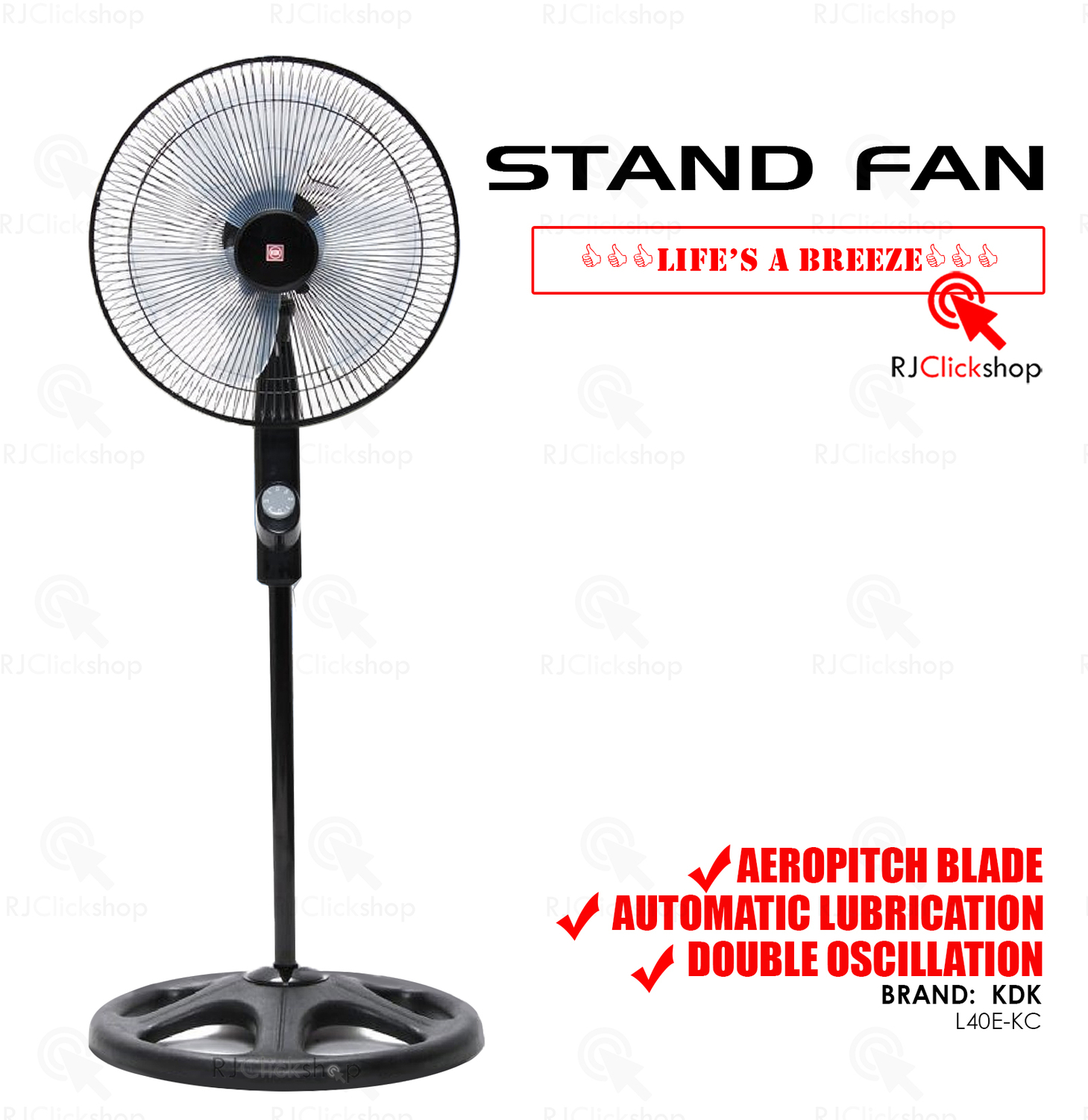 STAND FAN 16" JAPAN QUALITY KDK L40EKC Lazada PH