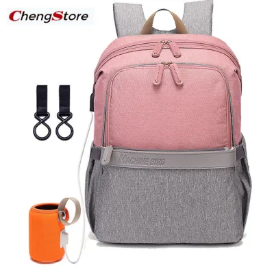 Multifunction Large Capacity Maternity Backpack Bag with USB Port - Waterproof Baby Diaper Bag Stroller Diaper Backpack