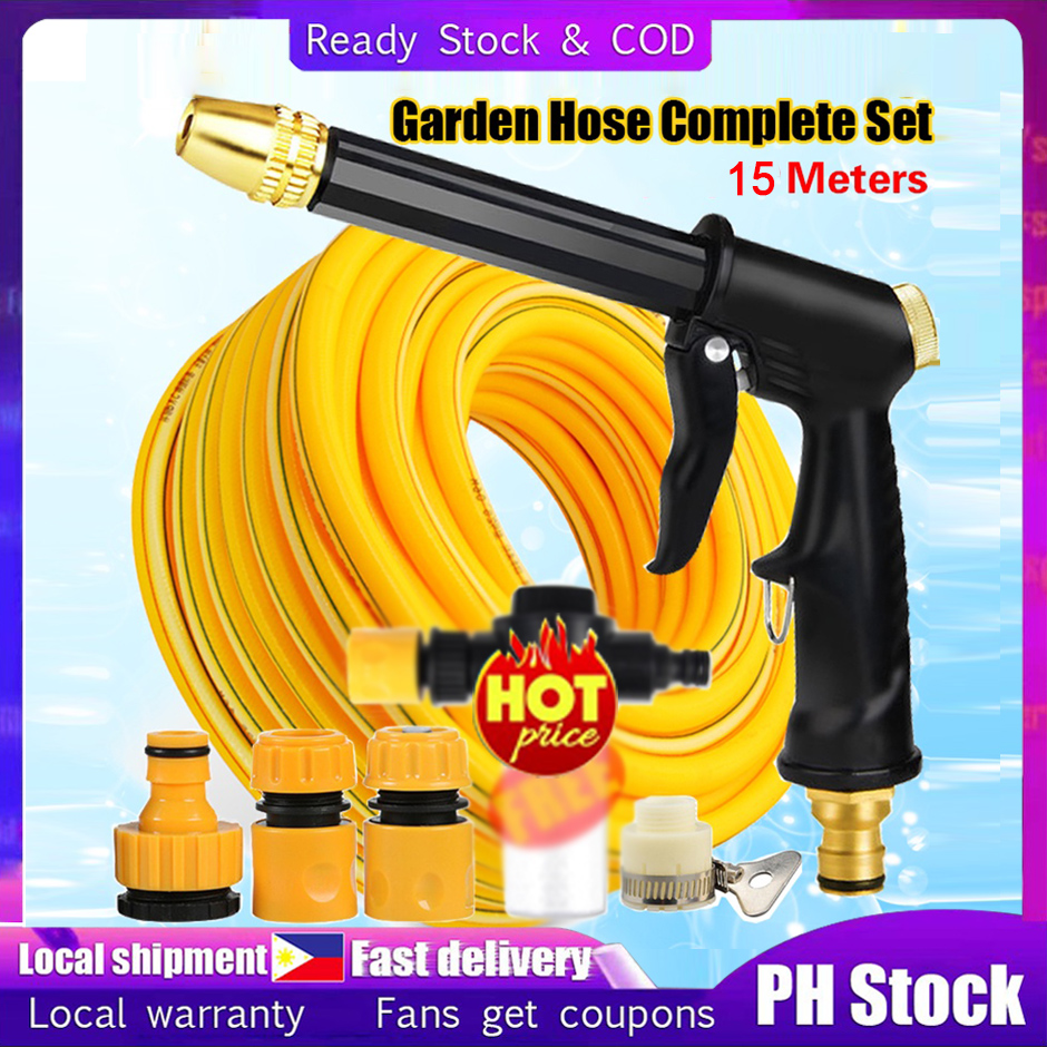 Garden Hose Complete Set with Booster for Water Faucet Car Wash High ...