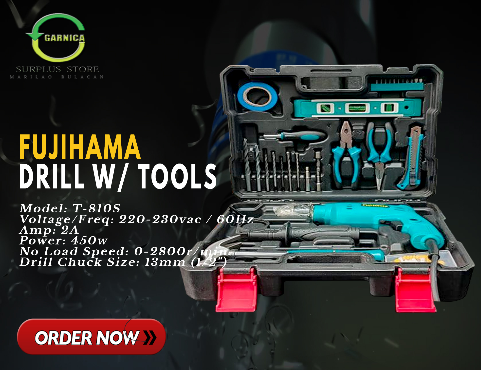 Fujihama Impact Drill with Tool kit Set Brandnew Heavy Duty Lazada PH