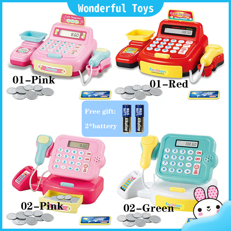 [Ready Stock] 4 Types Of Cash Register Educational Toys That Simulate The Role Of Supermarket