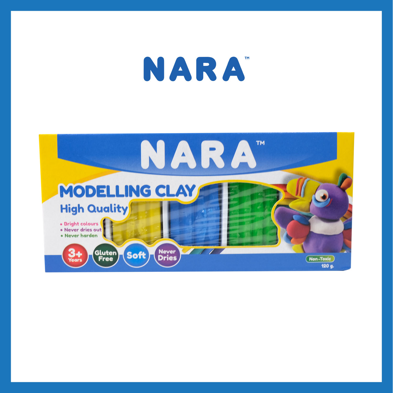 Nara Modelling Clay; 5 Colors, 5 Bars Clay 120g Lazada PH