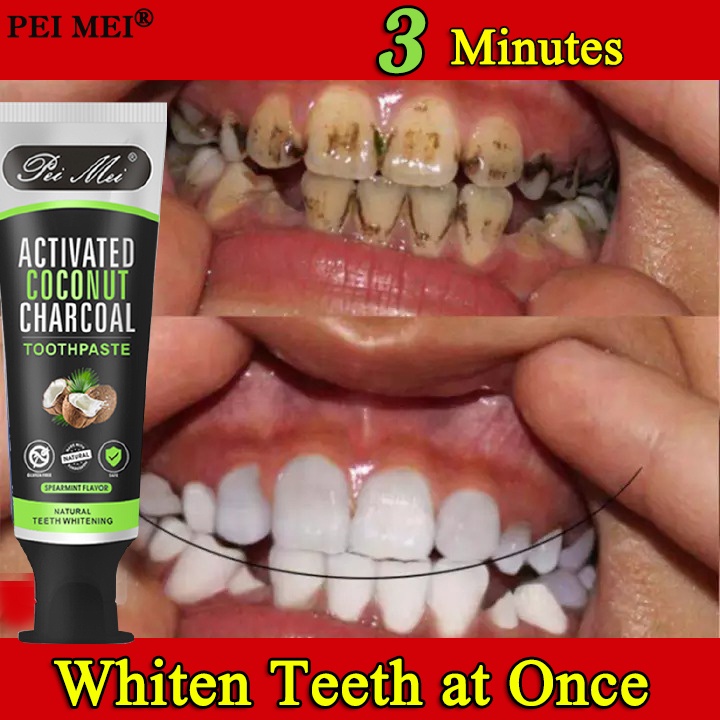 PEIMEI Whitening Toothpaste Activated Coconut Charcoal Toothpaste