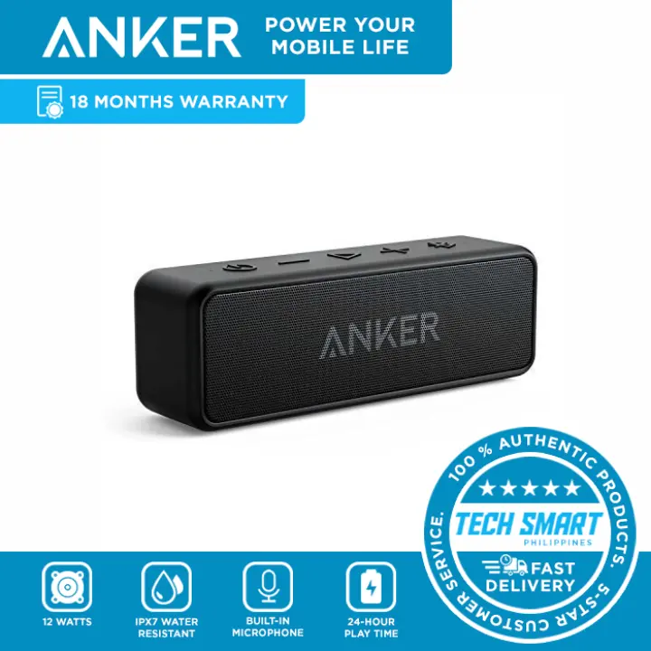 Anker Soundcore 2 Bluetooth Speaker 12w Wireless Speaker With Ipx7 Water Resistant Exclusive Bassup Built In Mic And 24 Hour Playtime Upgraded Lazada Ph