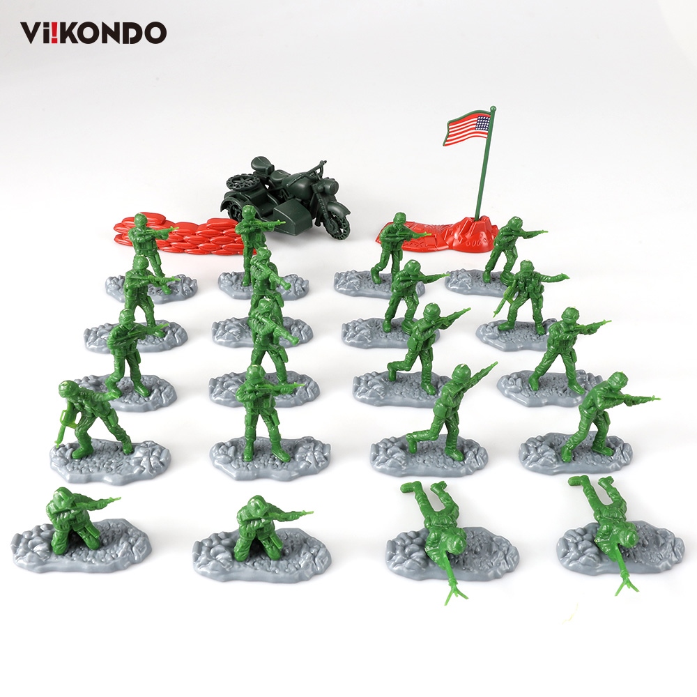 ViiKONDO 23Pcs/Bucket Modern War Army Men Toy Soldier US SWAT Special ...