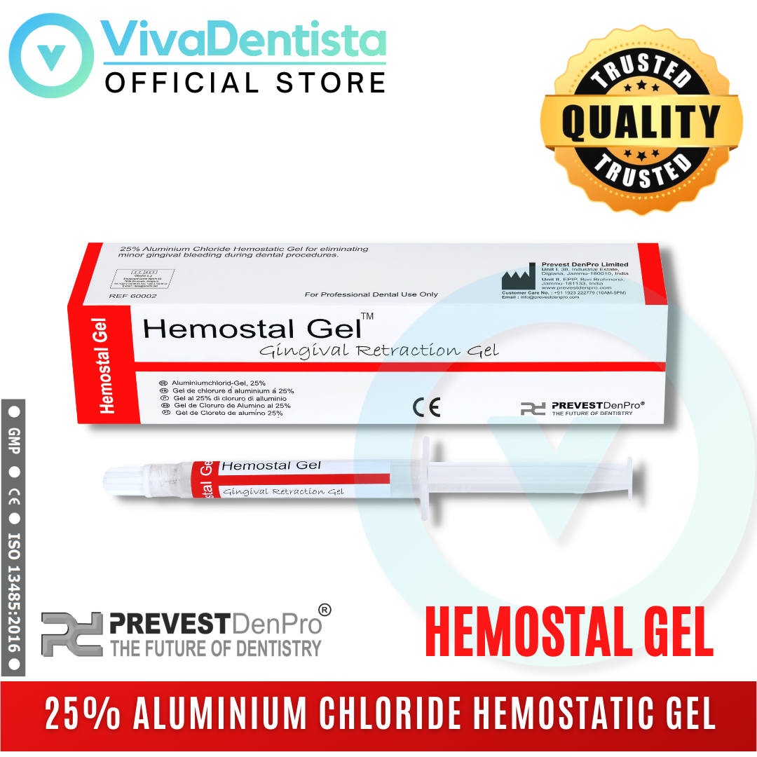 PREVEST DENPRO Hemostal Gel (25 Aluminium Chloride Hemostatic Gel) Exp