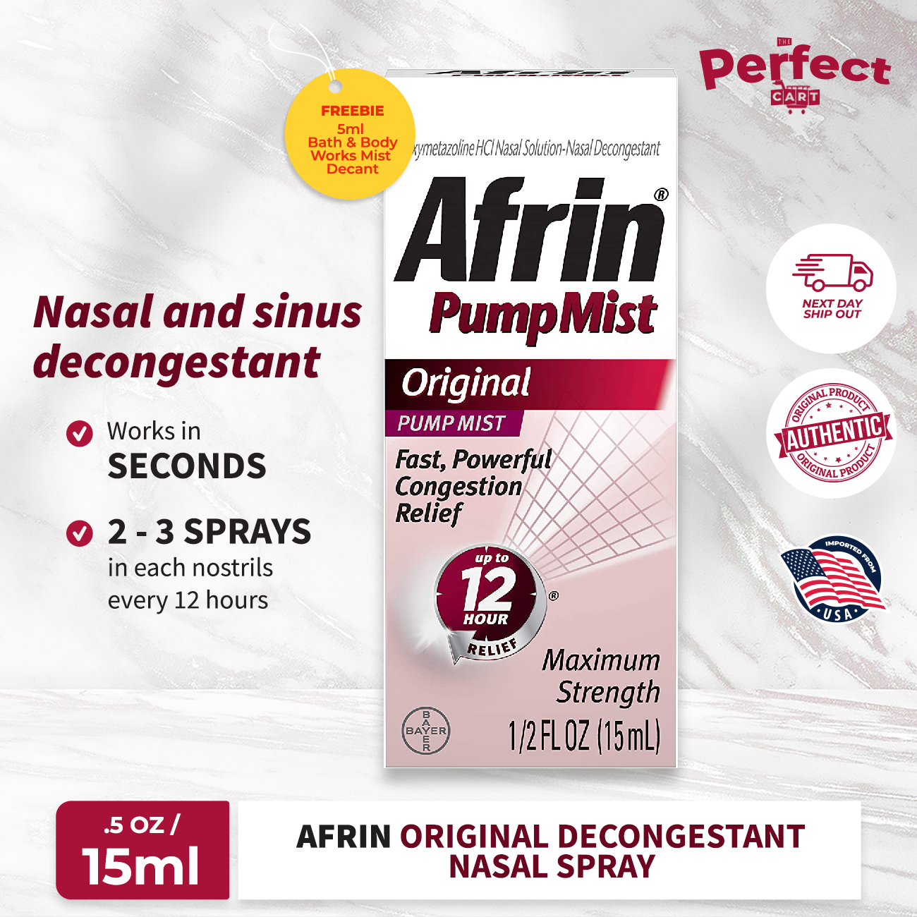 Afrin Original Decongestant Nasal Spray 0.5 oz Lazada PH