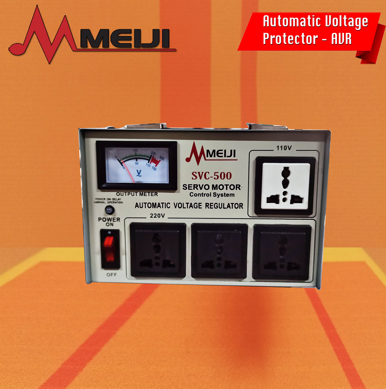 Automatic Voltage Regulator AVR [Meiji AVR Servo Motor Type 500W] SVC-500W