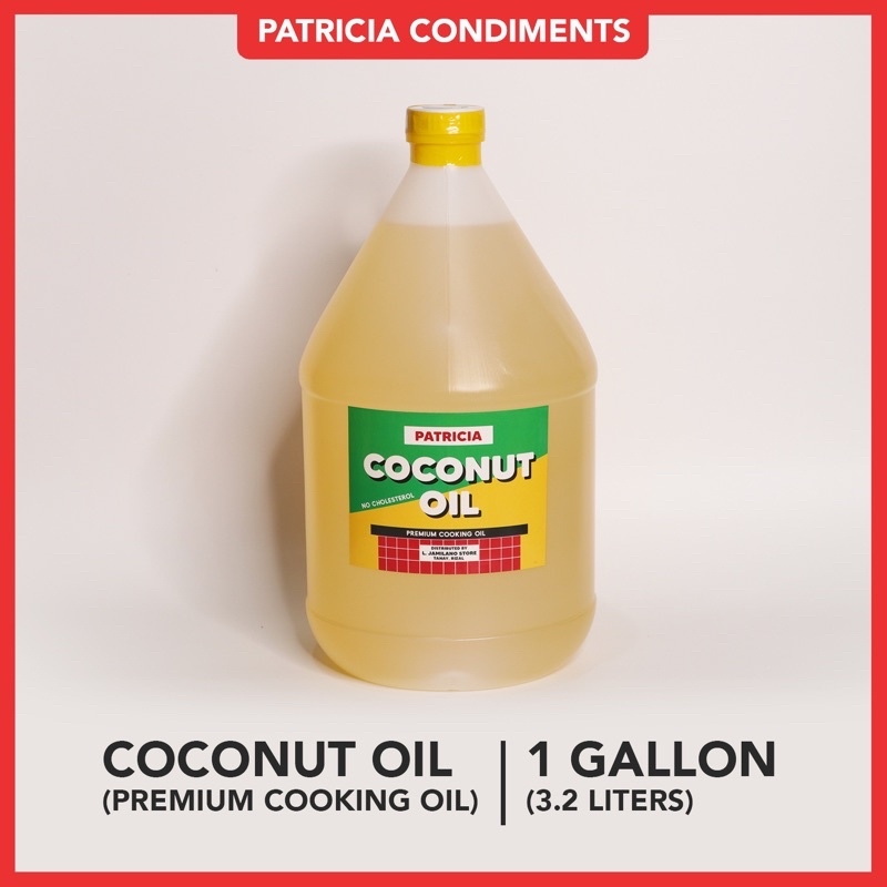 Patricia Coconut Oil 1 Gallon (3.2 Liters) Premium Cooking Oil Lazada PH