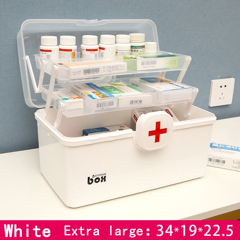 Medicine Box Home Medicine Box First Aid Kit Portable Medicine Large M –  BABACLICK