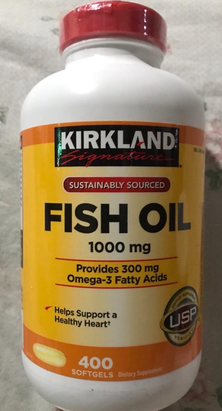 (JJB) Kirkland Fish Oil 1000mg, 400 Softgels, (Expiration Date 03/