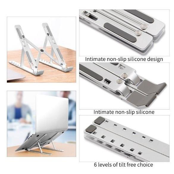 Senda Portable Adjustable Laptop Stand Holder Foldable Aluminium Alloy ...