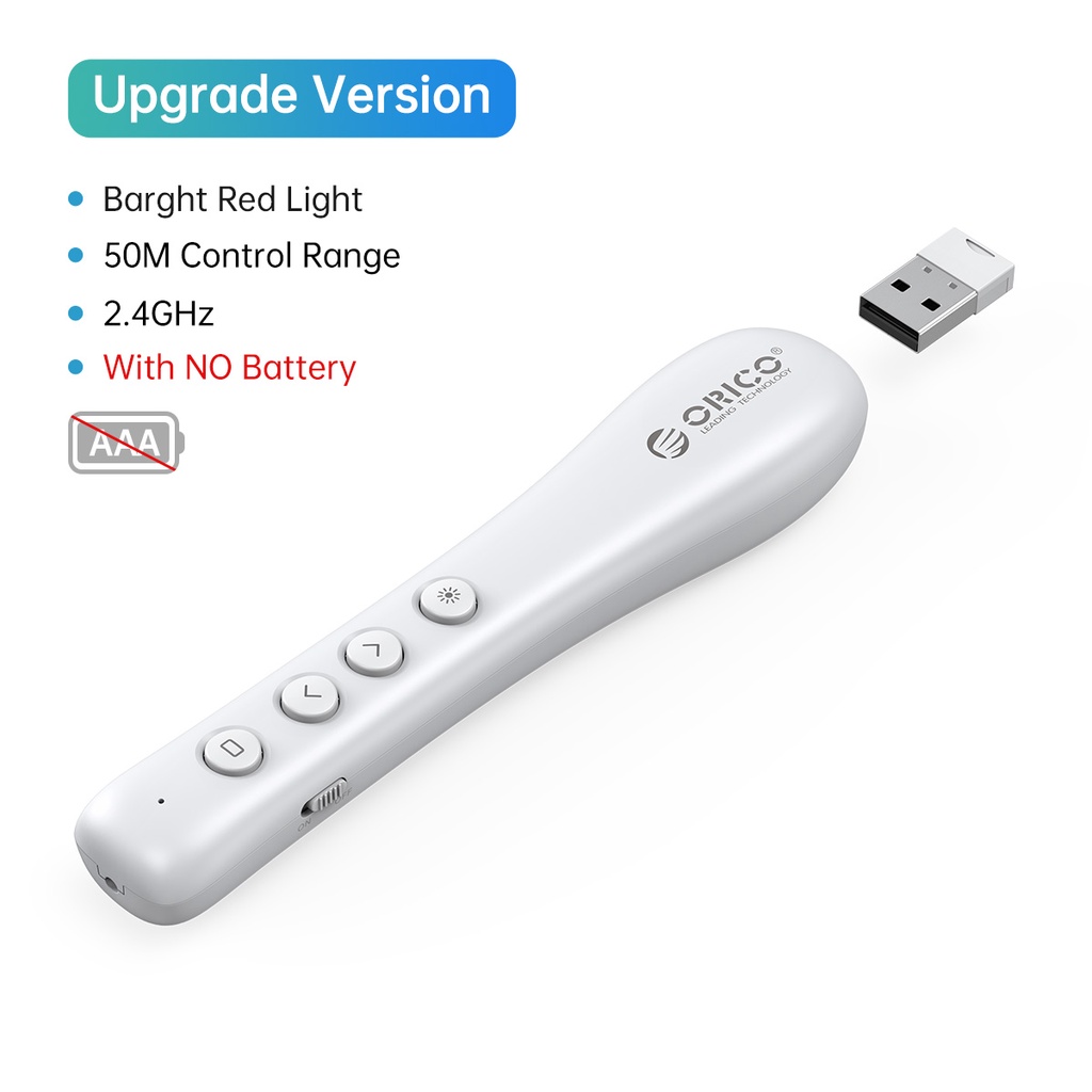 ORICO 2.4GHz Wireless Red Laser Pointer PPT PowerPoint Presenter with