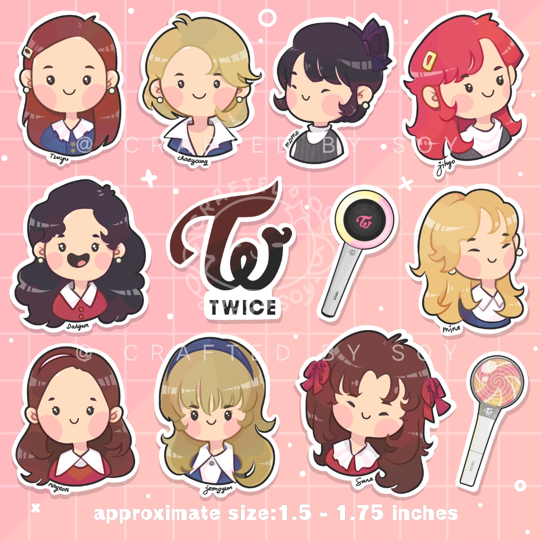 twice vinyl matte sticker sold per piece set crafted by soy lazada ph