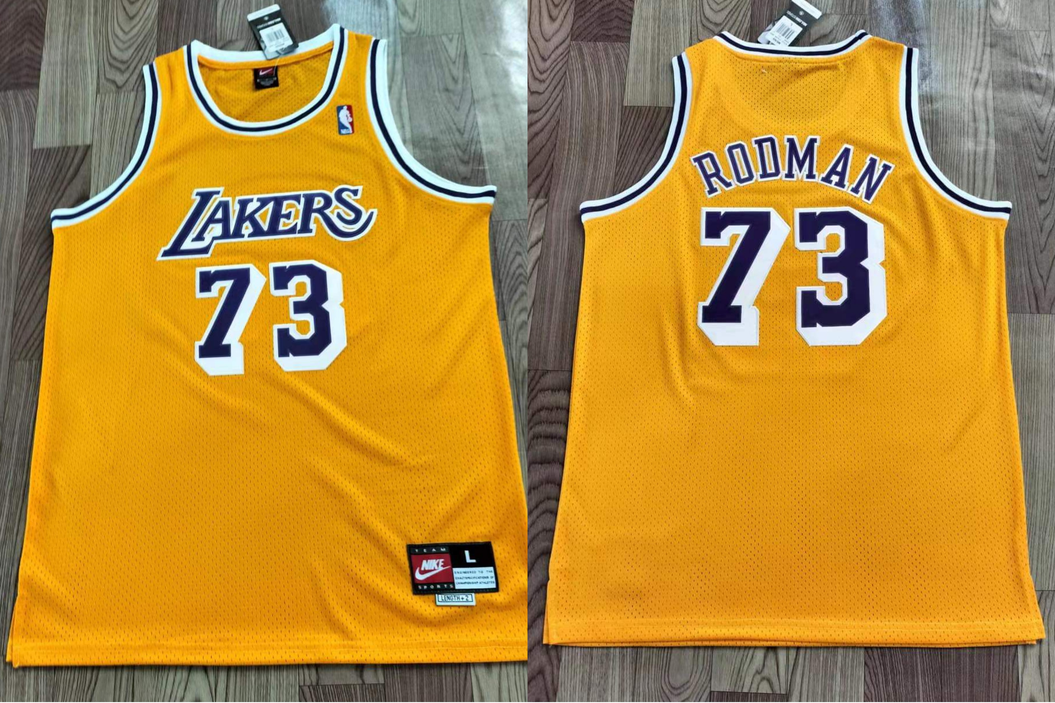 Retro Dennis Rodman #73 Los Angeles Lakers Basketball Jersey Stitched Purple 