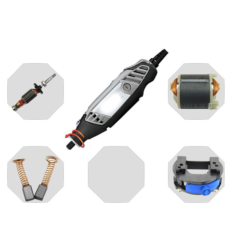 【’、 Power Tool Parts Replace For Bosch Dremel Engraving Machine 3000 Rotor Stator Carbon Brush Switch Speed Regulation