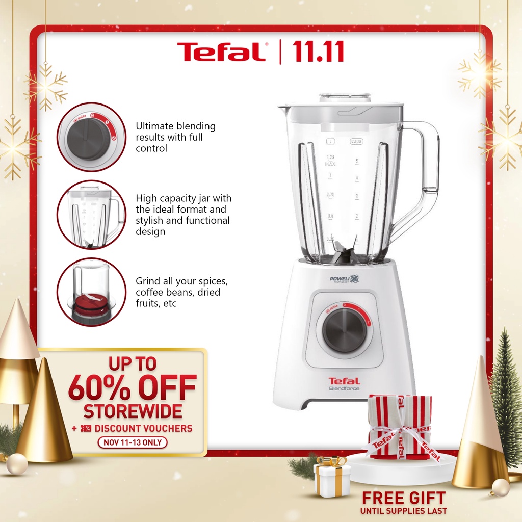 【factory outlet】 TEFAL Blendforce 2 Blender BL4271 W Grinder Mill