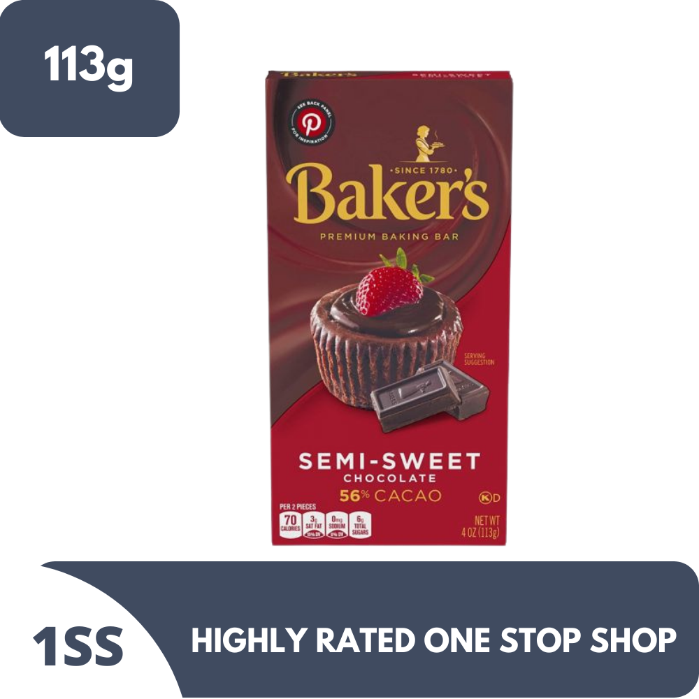 Baker's SemiSweet Chocolate 56 Cacao 113g Lazada PH