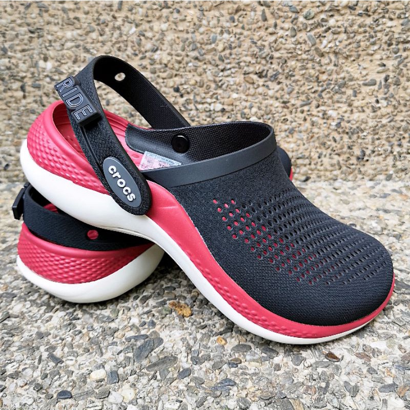 Crocs Lite Ride Red Color CROCS NEW LITERIDE 360 BLACK RED CLOG For Women Unisex. | Lazada PH