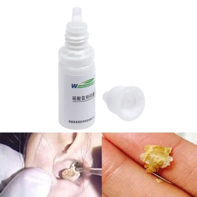 BELLE 10ml Ear Drops Sodium Bicarbonate Earwax Cleaner Liquid Otitis Tinnitus Deafnes