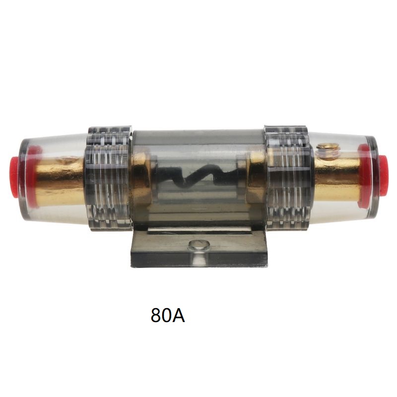 1pcs Car Audio Refit Fuse Holder With 80A/100A Fuse, Inline AGU Fuse