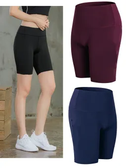 womens high waisted cycling shorts