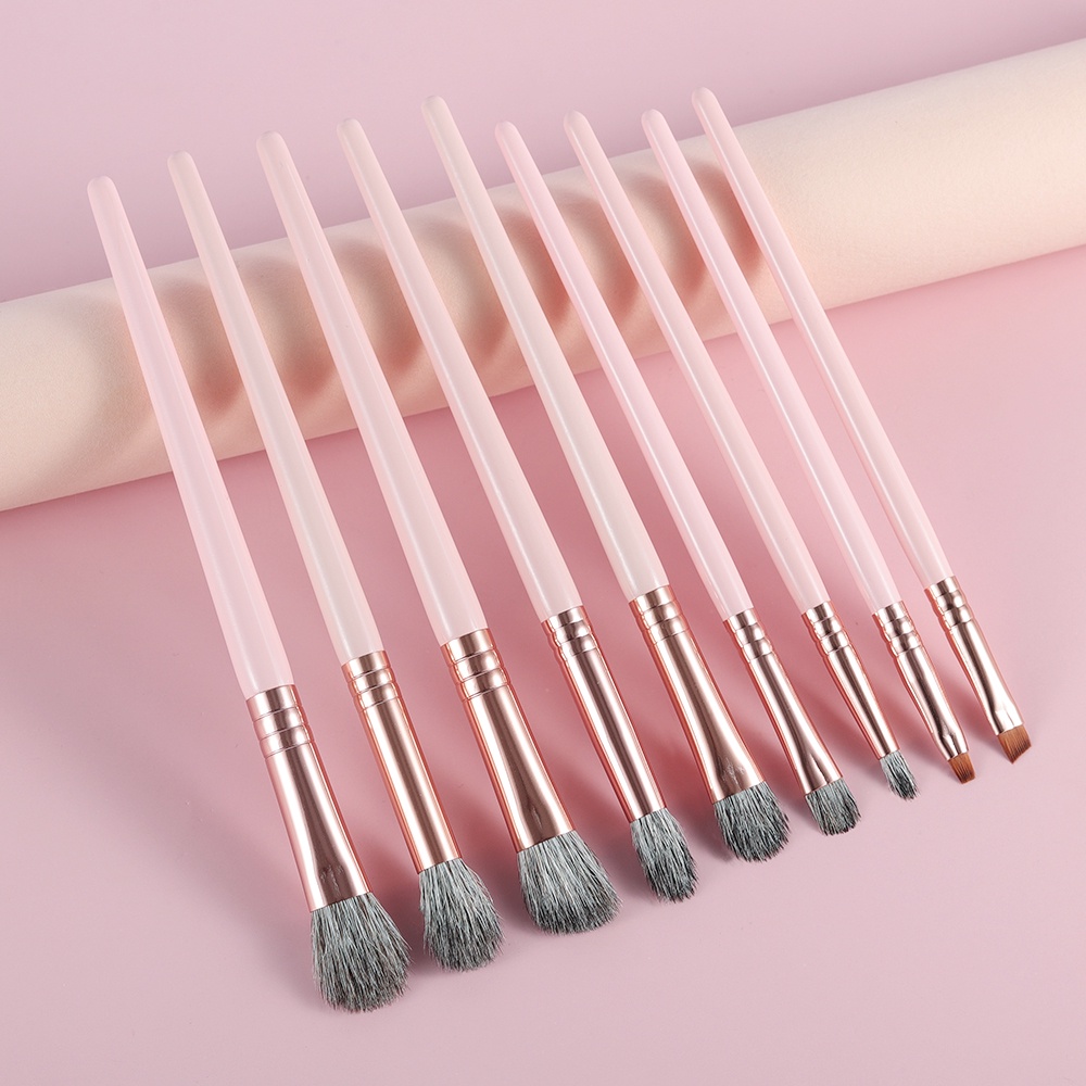 OVW 9PCS Pink Eyeshadow Brush Set Pink Fairy Eye Makrup Brushes
