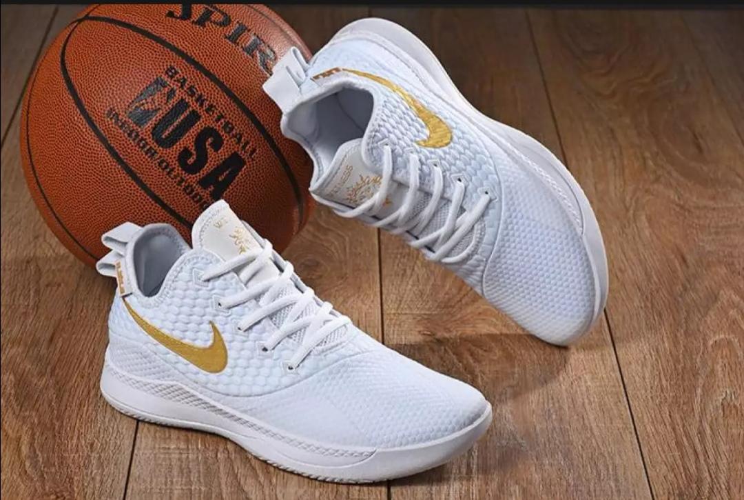 lebron james shoes white and gold