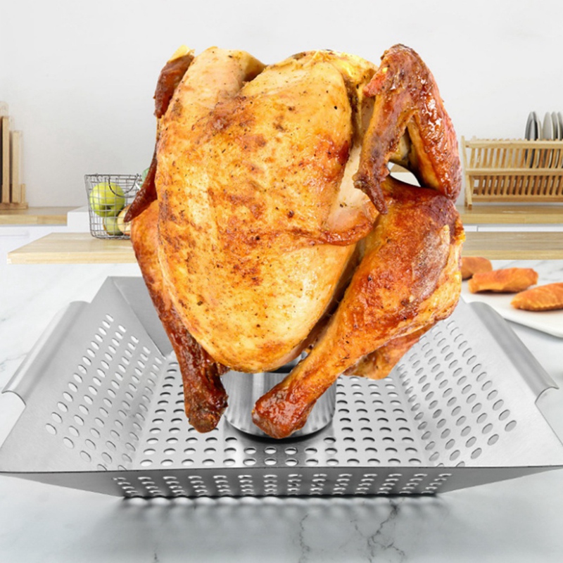 Stainless Steel Baking Pan Outdoor Grill MultiPurpose Chicken Grill