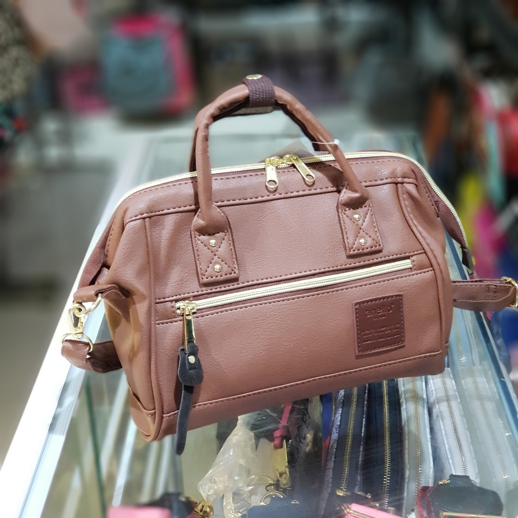 Authentic ANELLO PU Leather Mini Boston Sling Bag - Bags & Wallets for sale  in Kulai, Johor
