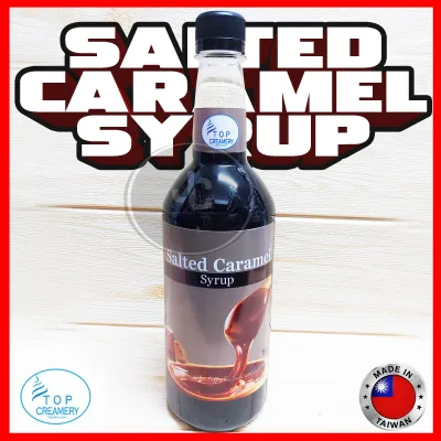Top Creamery™ Salted Caramel Fruit Syrup Bottle 1kg | Made for Coffee Tea Soda & Coctails | Syrup | Top Creamery New Syrup
