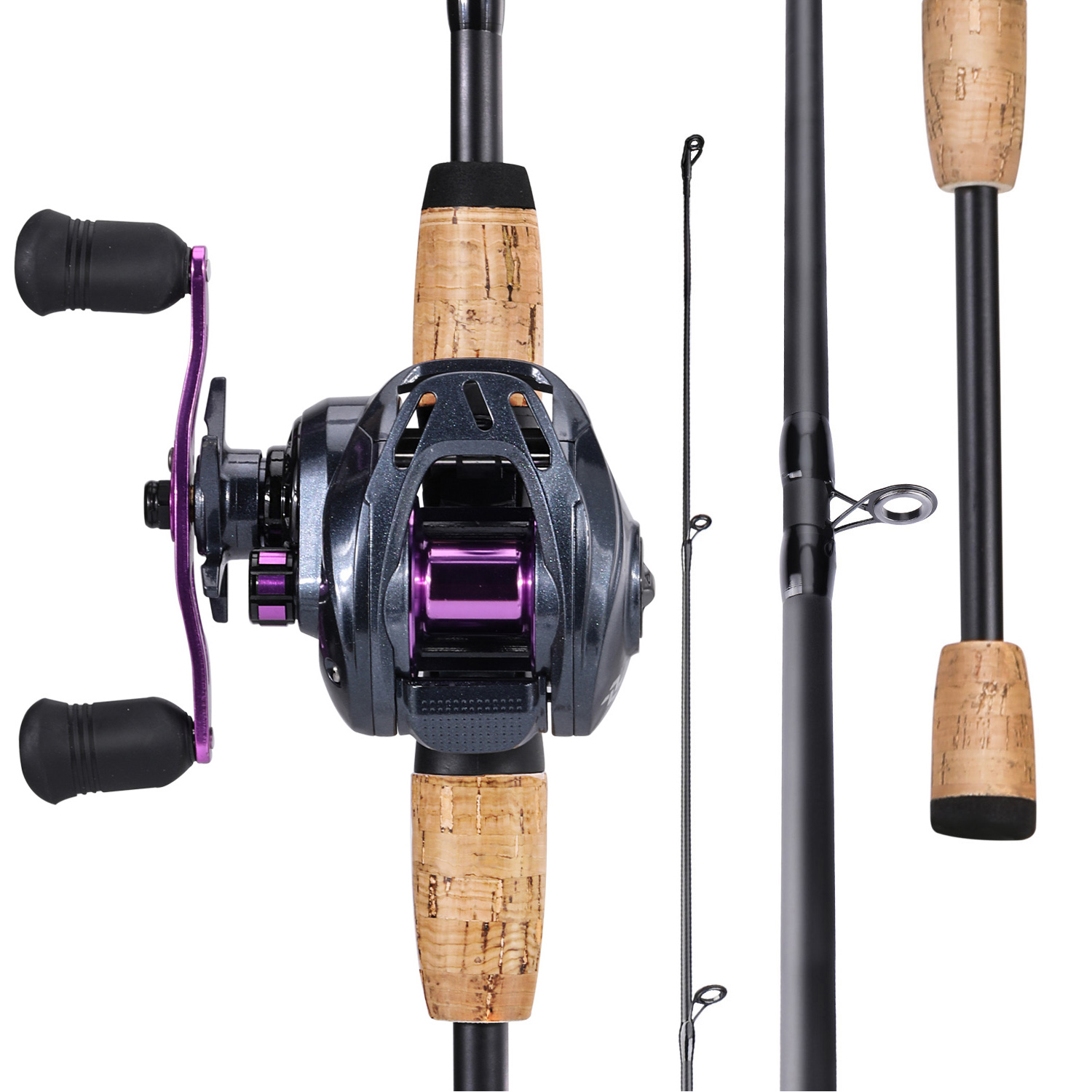 Casting Fishing Rod Reel Set 1.8M Carbon Fishing Pole 7.2:1 Gear Ratio  8+1BB Fishing Wheel Super Smooth Fishing Combo