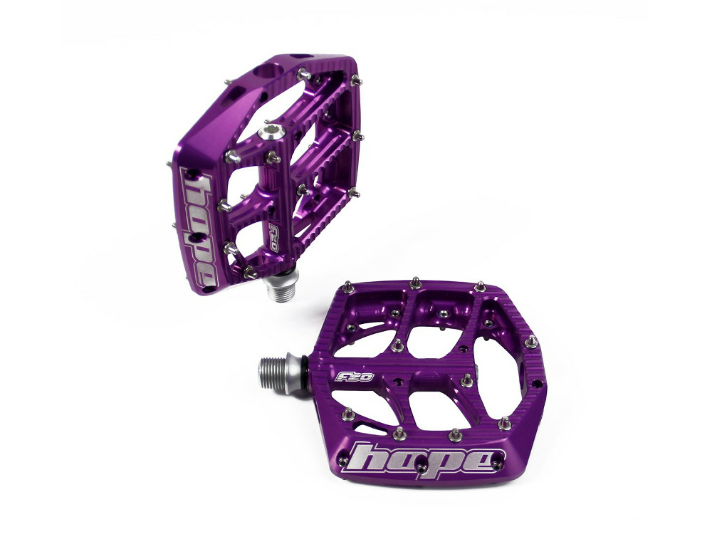 Bicycle Pedals Hope F20 Pedals Purple Hope F20 Flat Pedals Pushys