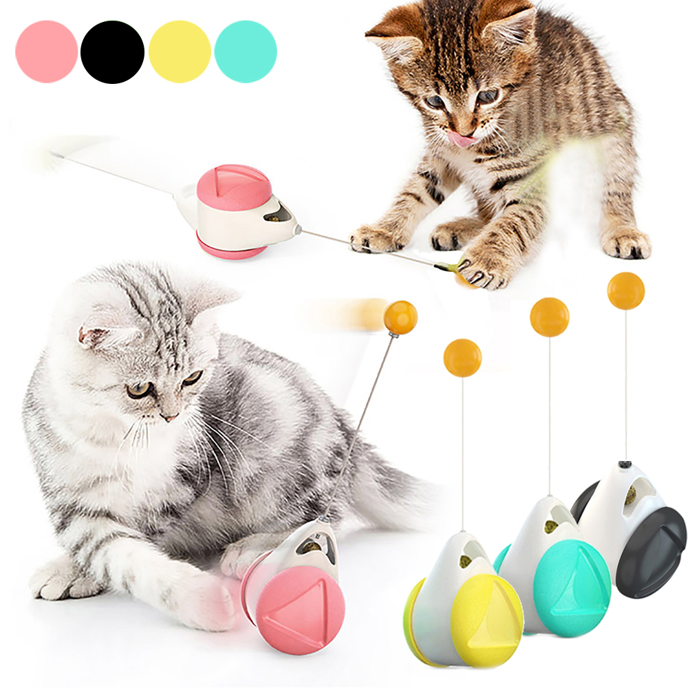 Cat Toys Tumbler Swing Toys for Cats Kitten Interactive Balance Car Cat