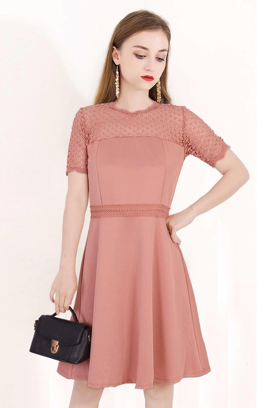 [Pretty Girl Shop] New Women W/Embroidery Lace ALine Casual Elegant
