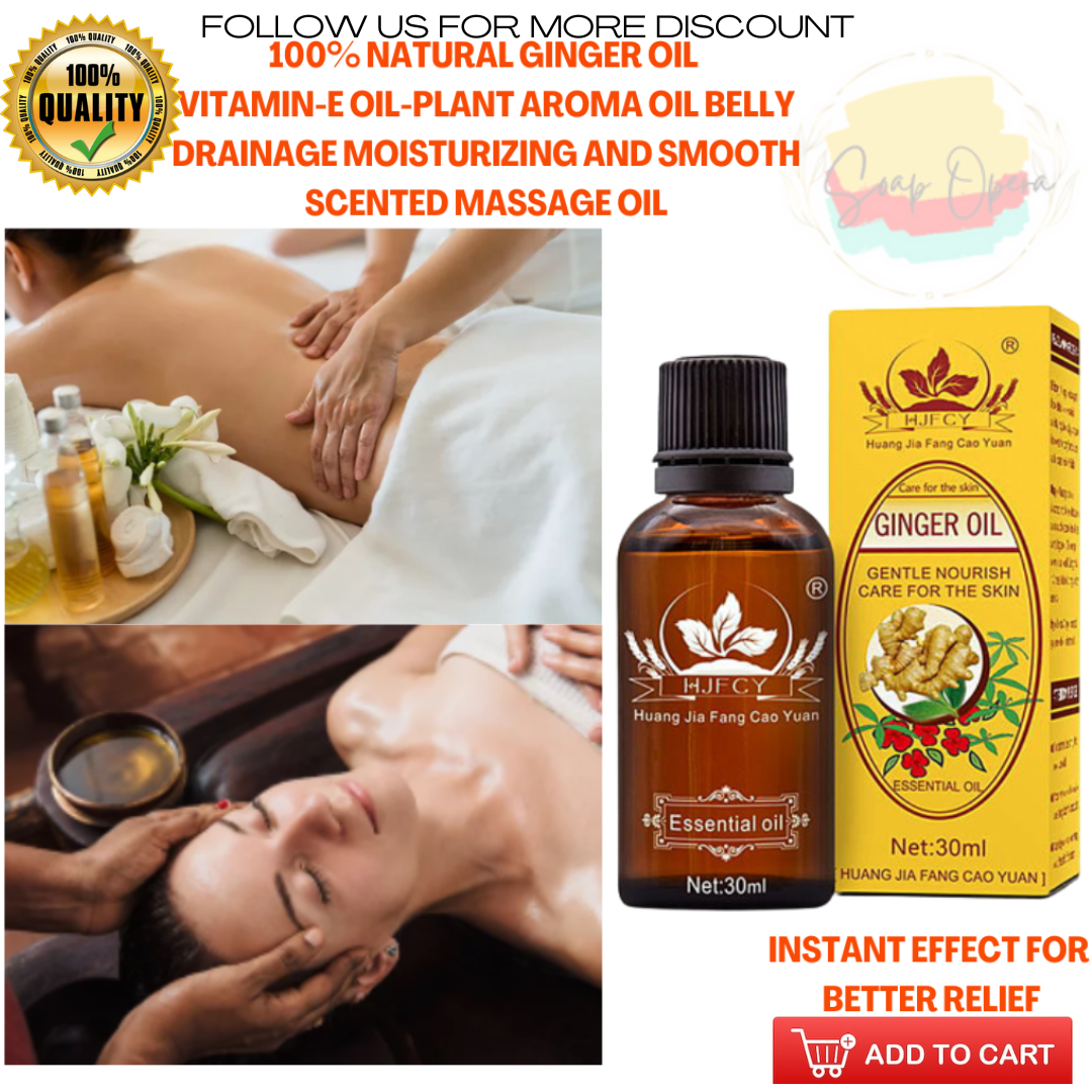 🧼🧼(Best SelleR🔥) Ginger Oil Healing Massage Essential Oil 🥥Therapy