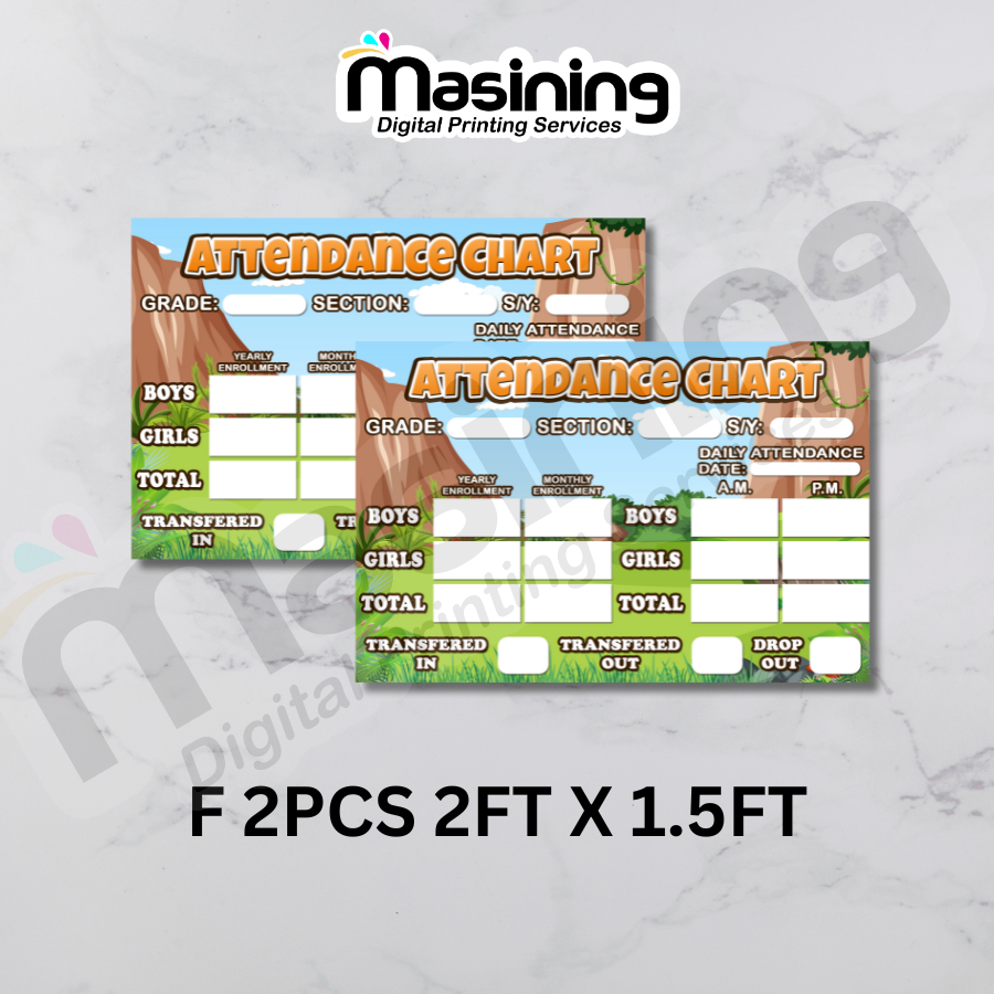 Attendance Chart Tarpaulin Lazada Ph