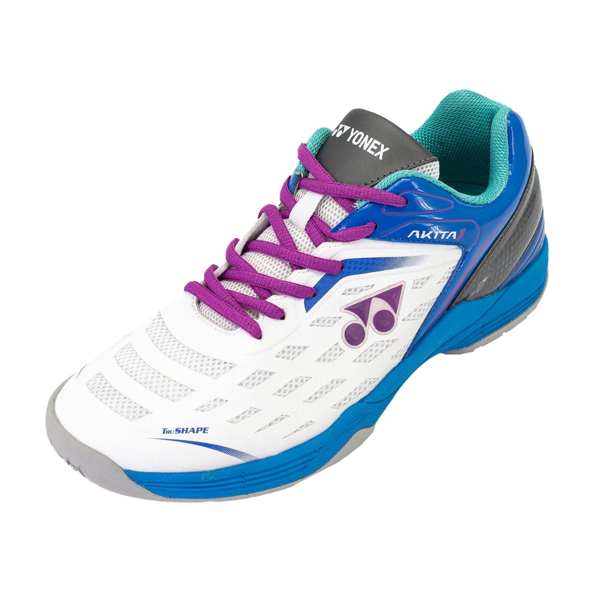 YONEX AKITA DUAL COLOR BADMINTON SHOES (WHITE/MIDNIGHT OBSIDIANT ...