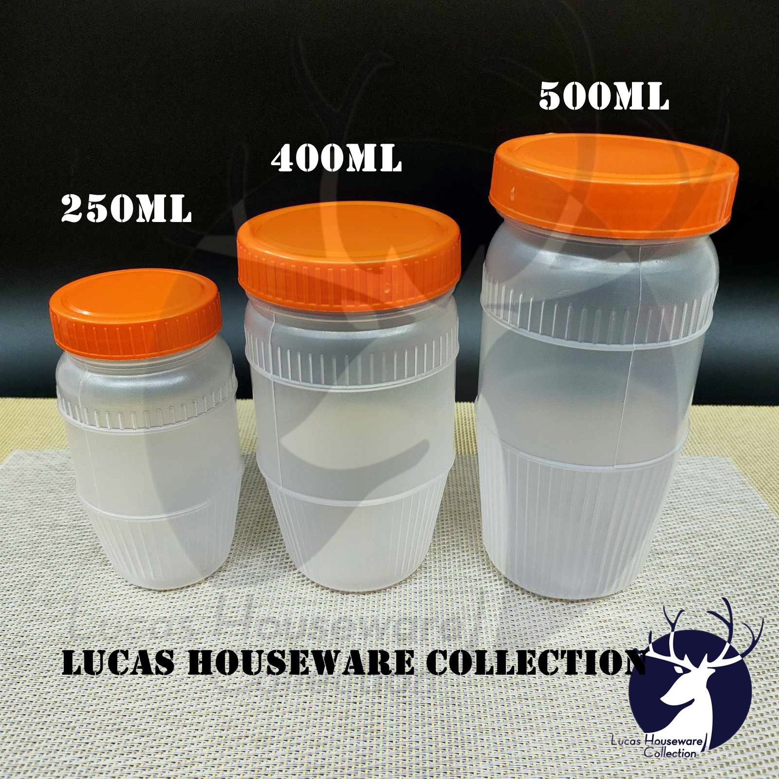 PLASTIC PEANUT BUTTER JAR SAUCE BOTTLE ATCHARA CONTAINER PICKLE BOTTLE