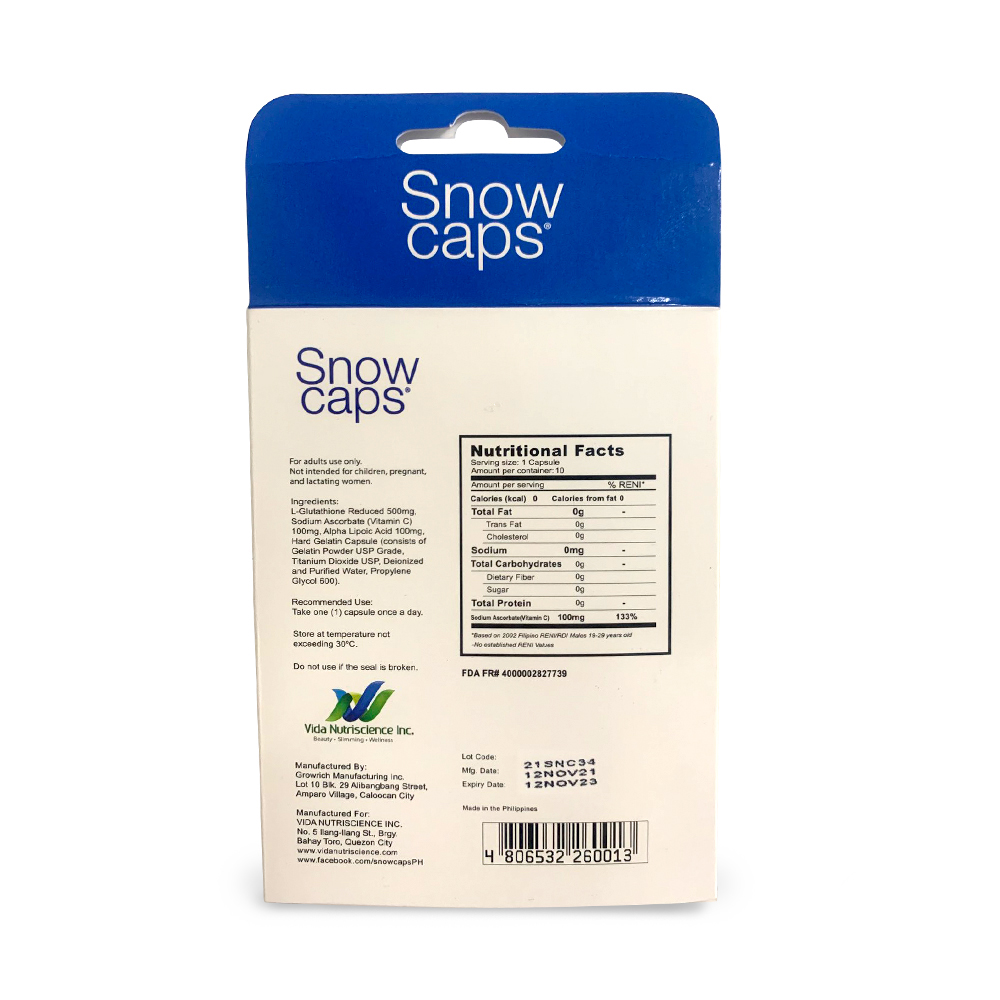 SNOW Capsules L- Glutathione Trial Pack 10 Capsules | Lazada PH