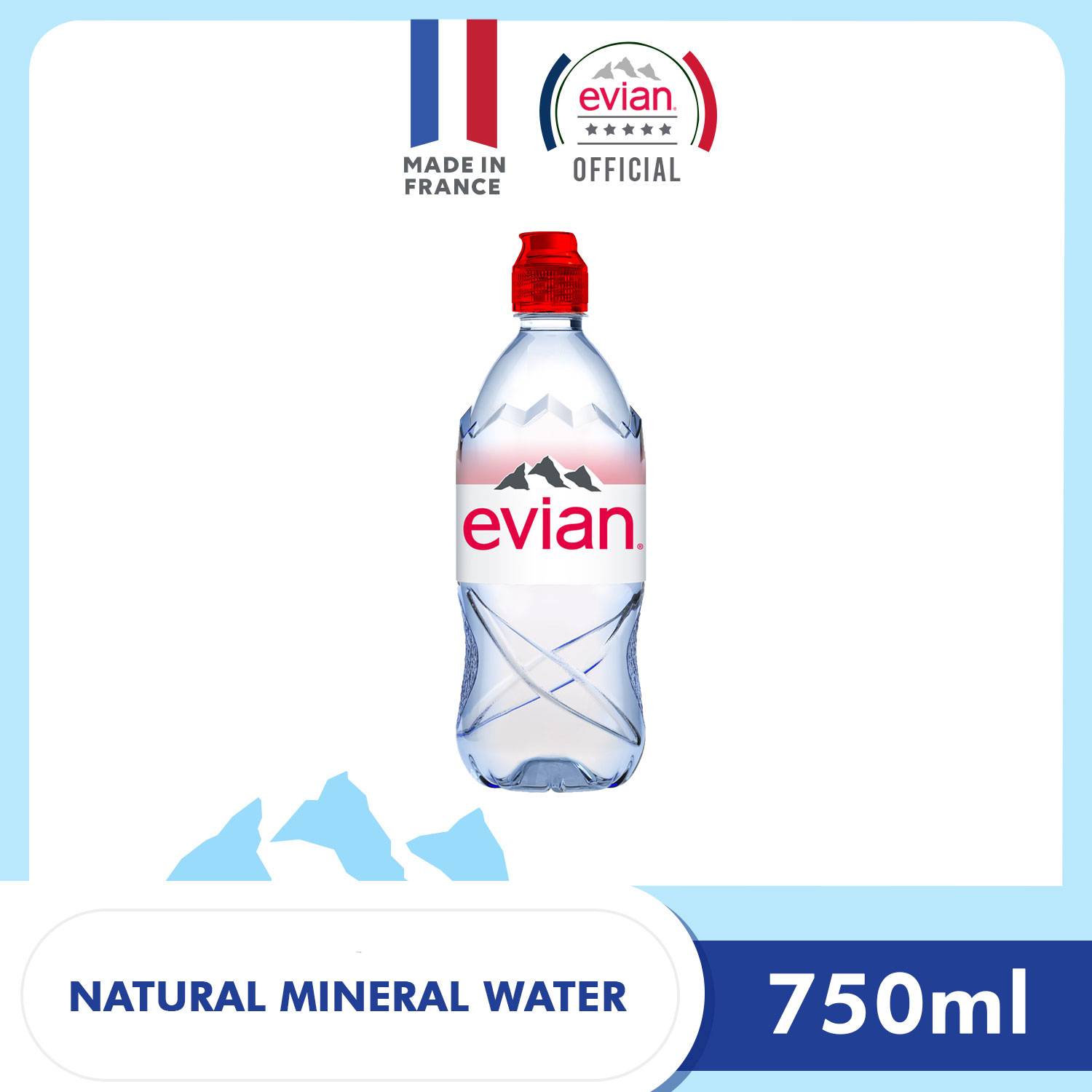 EVIAN Natural Mineral Water Sports Cap 750ml Lazada PH