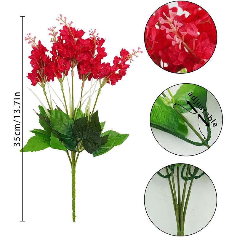 1pc Artificial Silk Flowers Fake Hyacinth Floral Plants Arrangements