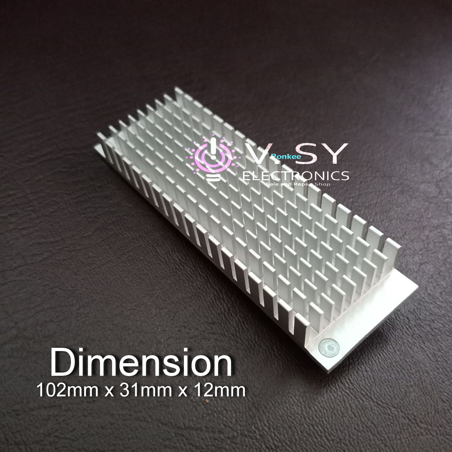 Rectangular Aluminum Heatsink Alloy Heat Sink With Cooling Fins